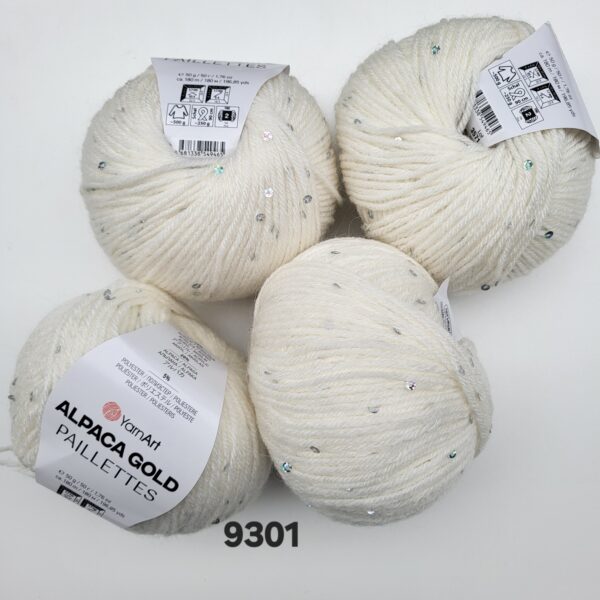 YarnArt Alpaca Gold Paillettes 9301