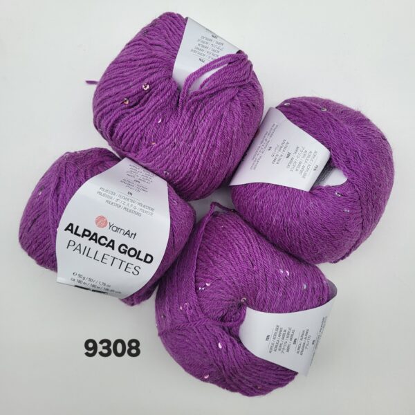 YarnArt Alpaca Gold Paillettes 9308