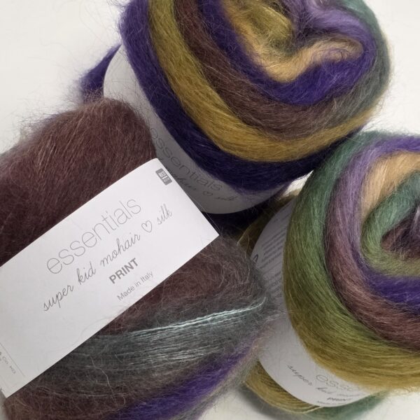 Rico Design Essentials Super Kid Mohair Loves Silk Print 014