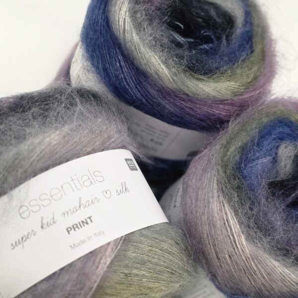 Rico Design Essentials Super Kid Mohair Loves Silk Print 008