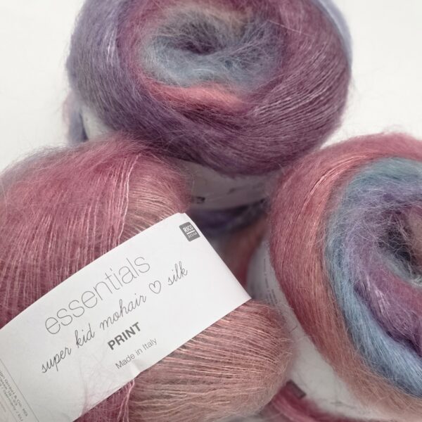 Rico Design Essentials Super Kid Mohair Loves Silk Print 002