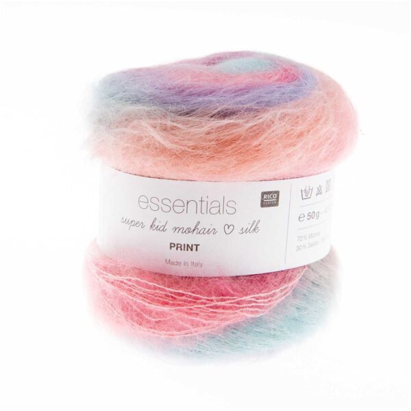 Rico Design Essentials Super Kid Mohair Loves Silk Print 002