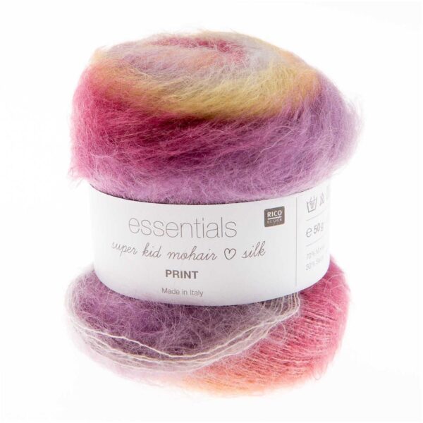 Rico Design Essentials Super Kid Mohair Loves Silk Print 003